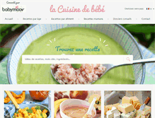 Tablet Screenshot of cuisine-de-bebe.com